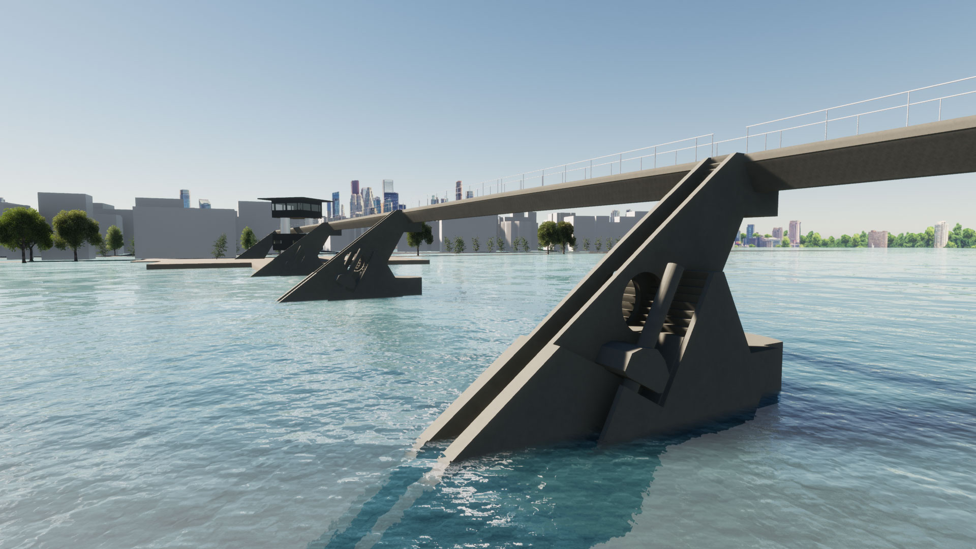 modelisation 3d bim/cim - barrage de port à l'anglais