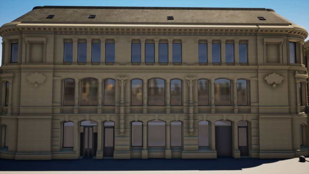 Gare de Strasbourg, modélisation 3D Façades