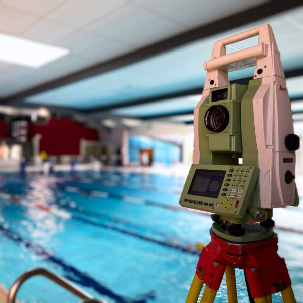 Polygonale avec station totale Piscine Géraldini Rodez