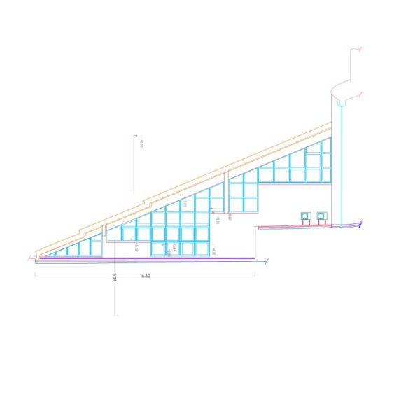 Plan d'élévation Piscine Geraldini Rodez