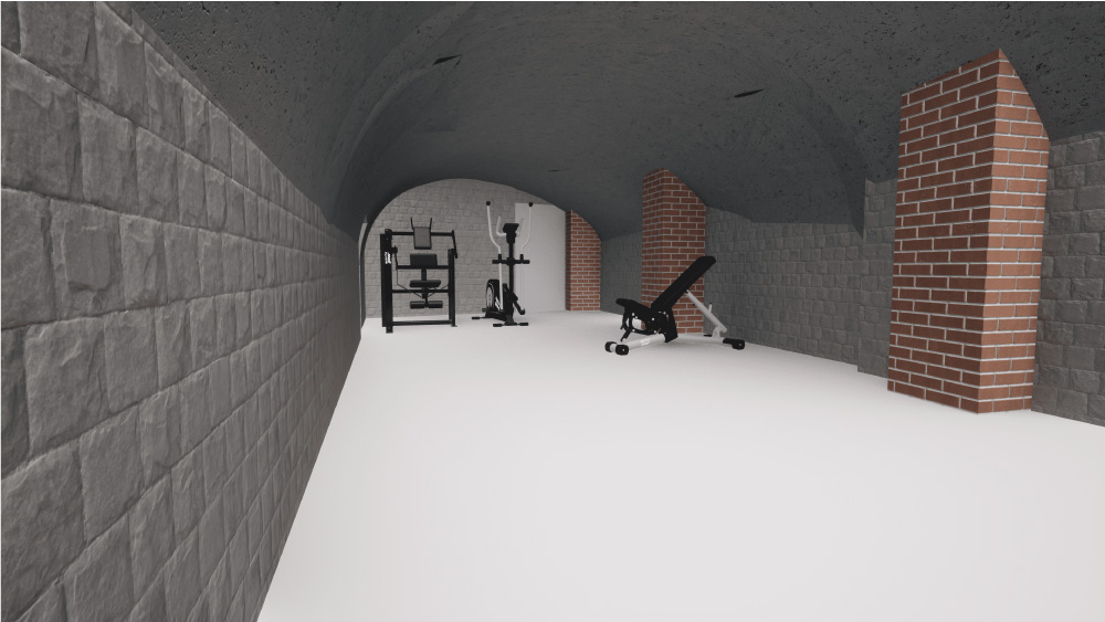 Vue 3D de l'intérieur d'un immeuble rue Sentier Paris