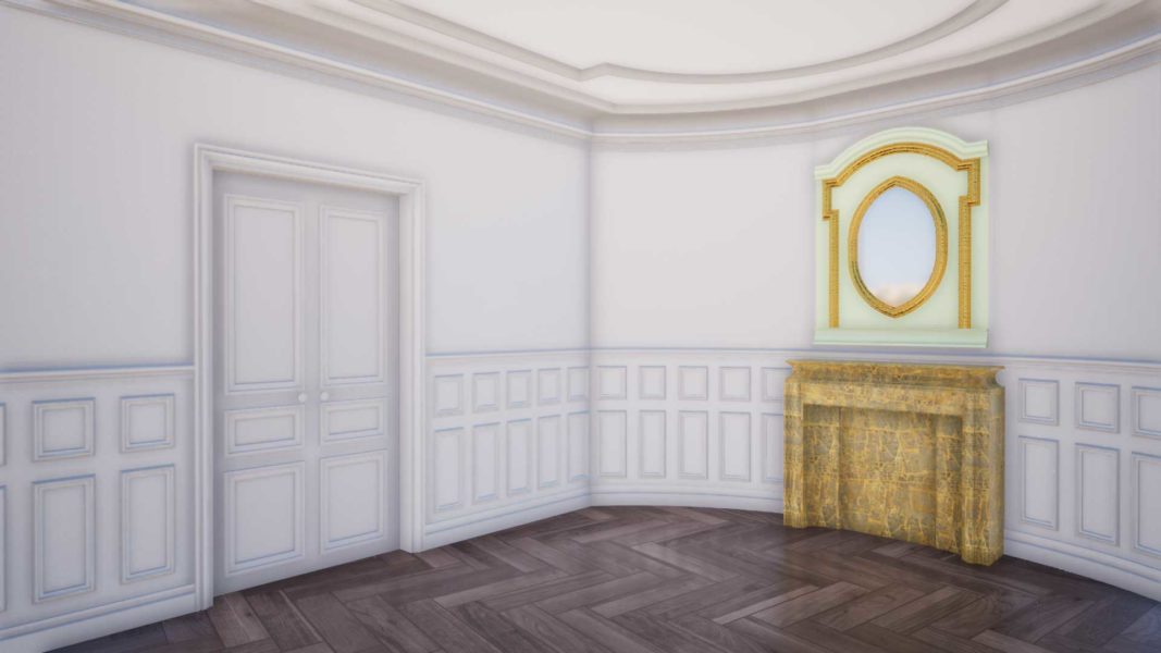 Vue 3D de l'intérieur d'un immeuble haussmannien, Place Saint-Michel