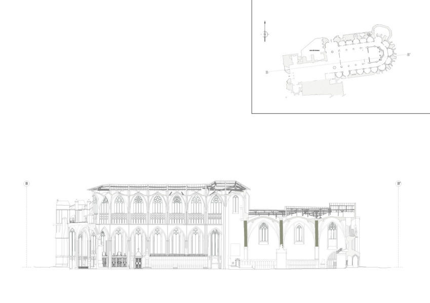 Cathédrale Saint Etienne de TOULOUSE, coupe