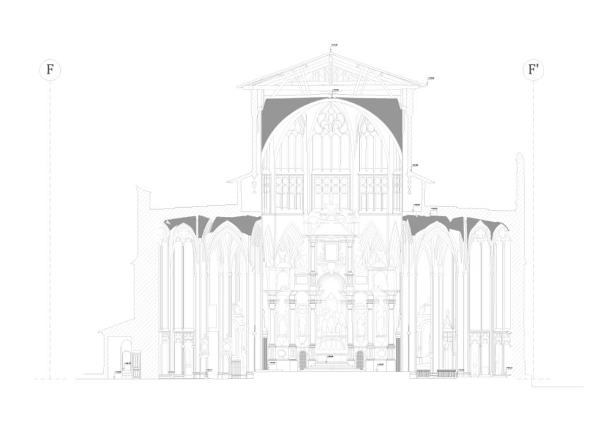 Cathédrale Saint Etienne de TOULOUSE, coupe