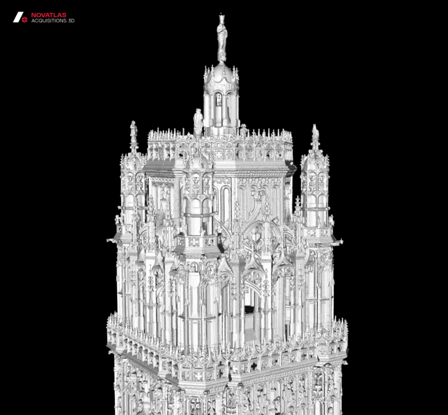 Modélisation 3D Cathédrale de Rodez Texture